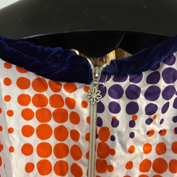 Vintage blue velvet pattern Maxi party dress Sz XL - Picture 9 of 15